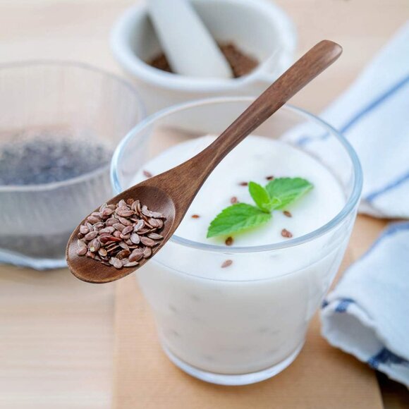 12PCS 5 inches Mini Wooden Salt Spoons Tasting Spoon Wooden Soup Spoon - Picture 12 of 15